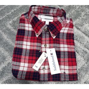 Saddlebred Shirt Mens XL Plaid Long Sleeve Classic Fit Cabin Core Preppy